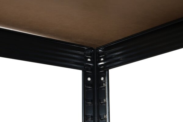 Kovový regál BestBerg BBMS-10B / 90 x 180 x 40 cm / 5 polic / černá/hnědá