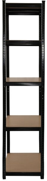 Kovový regál BestBerg BBMS-30B / 120 x 180 x 45 cm / 5 polic / černá/hnědá