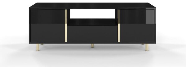 TV stolek/skříňka Naturlig Carra (vysoký lesk černý)