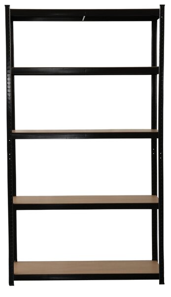 Kovový regál BestBerg BBMS-30B / 120 x 180 x 45 cm / 5 polic / černá/hnědá