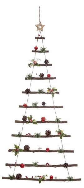 Nástěnný vánoční stromeček z větví, 120 cm
