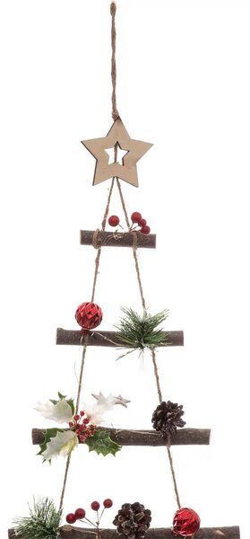 Nástěnný vánoční stromeček z větví, 120 cm