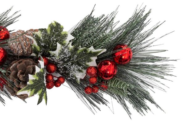 Přirozená girlanda se šiškami, 100 cm