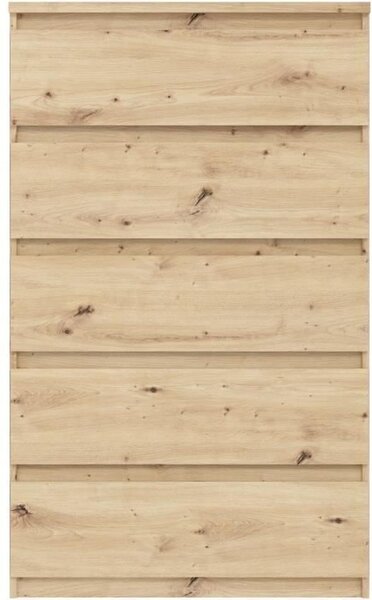 Komoda CHELSEA 5 zásuvek - 77,2 x 42,2 x 128,1 - dub Artisan