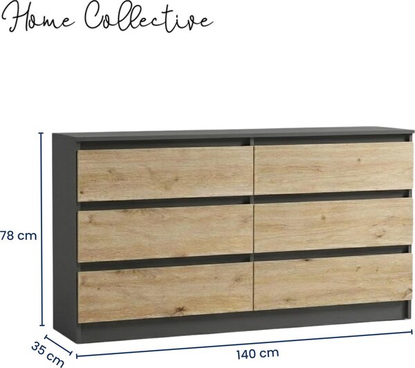 Komoda se 6 zásuvkami 100x78 cm komoda bílá dřevěná skříň komoda příborník příborník příborník organizér šířka 100 cm výška 78 cm
