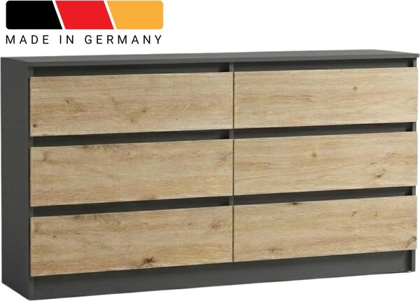 Komoda se 6 zásuvkami 100x78 cm komoda bílá dřevěná skříň komoda příborník příborník příborník organizér šířka 100 cm výška 78 cm