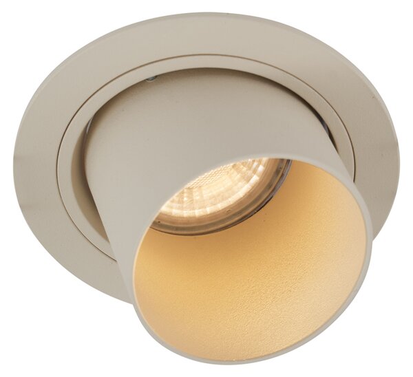 Sada 6 zapuštěných bodových světel béžová GU10 50mm kulatá otočná a naklápěcí - Installa
