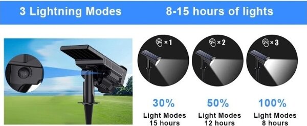 Viking - LED Solární lampa LED/1W/3,7V IP65 6000K 2200 mAh