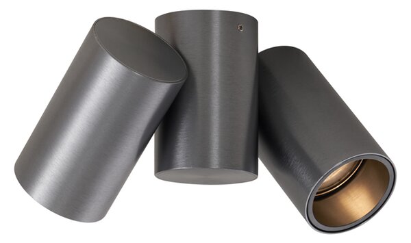Designové zapuštěné bodové svítidlo antracitově šedé GU10 50 mm 2-světlo výklopné - Michael
