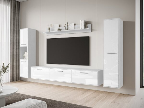 Obývací stěna Ikanro XL, Barva: wotan / wotan + černá 5903211339981