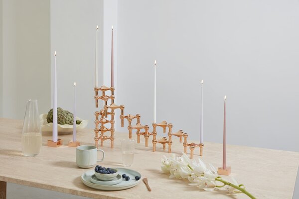 Vysoká svíčka STOFF Nagel by Ester&Erik Light Lavender – set 6 ks