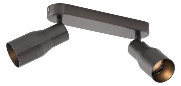 Zakulacené stropní bodové svítidlo antracitově šedé GU10 50 mm 2-světlo - Stanley