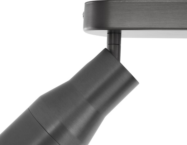 Zakulacené stropní bodové svítidlo antracitově šedé GU10 50 mm 3-světlo - Stanley