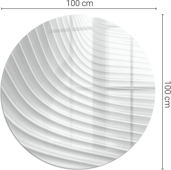 Skleněná podlahová deska pro Fi 100 cm - Skleněná krbová deska - Skleněná krbová deska - Ochranné sklo - Ochranná deska proti jiskření - Skleněná podlahová deska nehořlavá - Tepelná ochranná deska - Ochrana podlahy ze skla - Vlny jemných linií