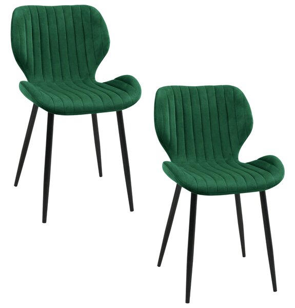 Jídelní židle Saira (tmavě zelená) (2ks). 1071285