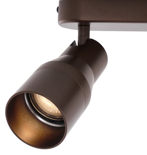 Zakulacené stropní bodové svítidlo tmavě bronzové GU10 50 mm 2-světlo - Stanley