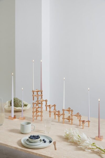 Vysoká svíčka STOFF Nagel by Ester&Erik Light Lavender – set 6 ks