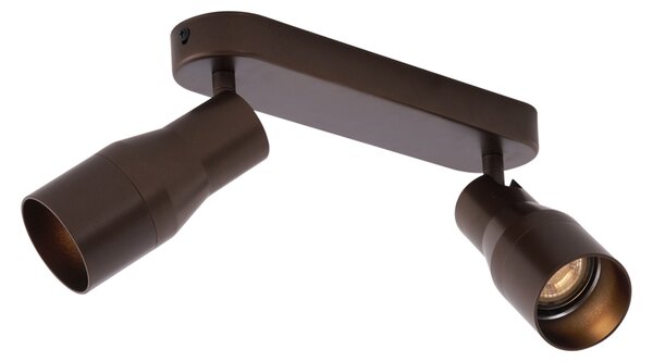Zakulacené stropní bodové svítidlo tmavě bronzové GU10 50 mm 2-světlo - Stanley