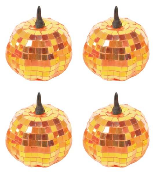 Sinsay - Stojací dekorace ve tvaru dýně se zrcadlovým povrchem 4 pack - oranžová