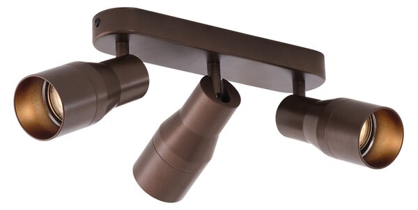 Zakulacené stropní bodové svítidlo tmavě bronzové GU10 50 mm 3-světlo - Stanley