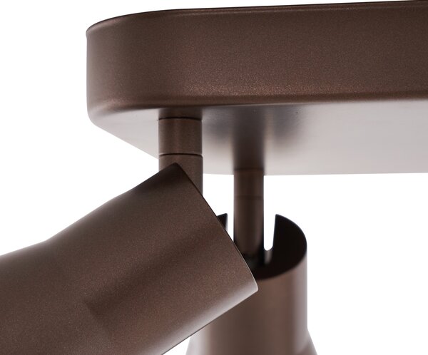 Stropní bodové svítidlo čtvercové tmavě bronzové GU10 50 mm 4-světlo - Stanley
