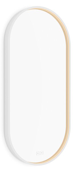 Nimco Bílé LED zrcadlo 24W, 45x90 cm se dvěma dotykovými senzory
