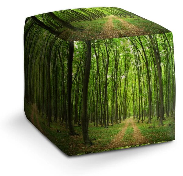 Sablio Taburet Cube Cesta v lese - 40x40x40 cm