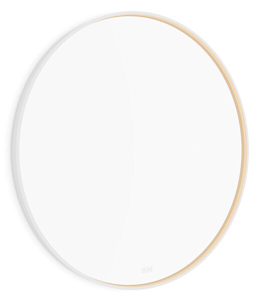 Nimco Bílé LED zrcadlo 33W, Ø 100 cm se dvěma dotykovými senzory