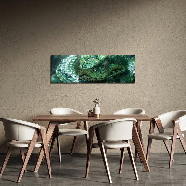 Obraz - Portrét hada (s hodinami) (90x30 cm)