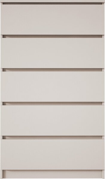 Komoda, 5 zásuvek, kašmír, 125 x 70 x 39 cm