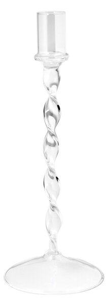 Skleněný svícen Eneby Clear 24 cm