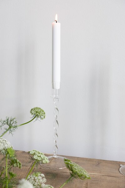 Skleněný svícen Eneby Clear 24 cm