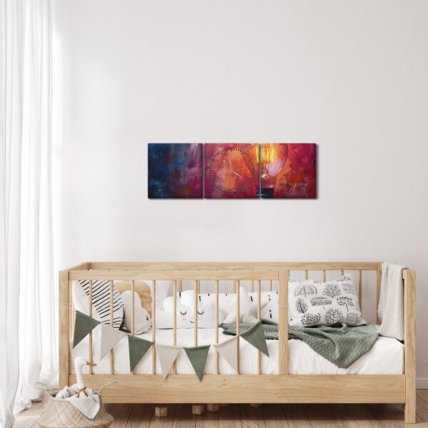 Obraz - Nápad (s hodinami) (90x30 cm)