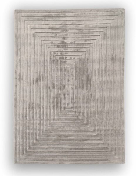 Koberec Lily 3D geometrický, šedý