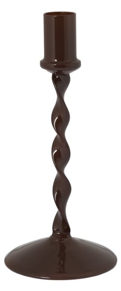 Skleněný svícen Eneby Brown 20 cm