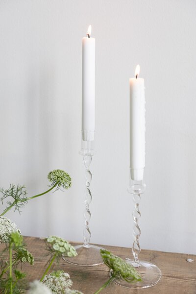 Skleněný svícen Eneby Clear 20 cm