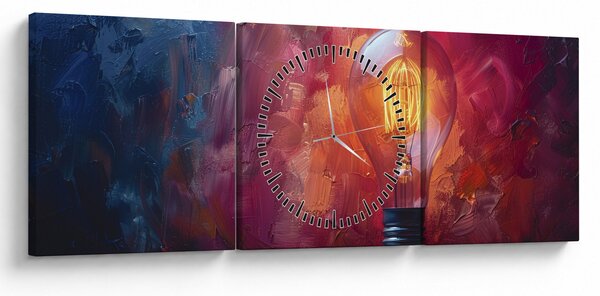 Obraz - Nápad (s hodinami) (90x30 cm)