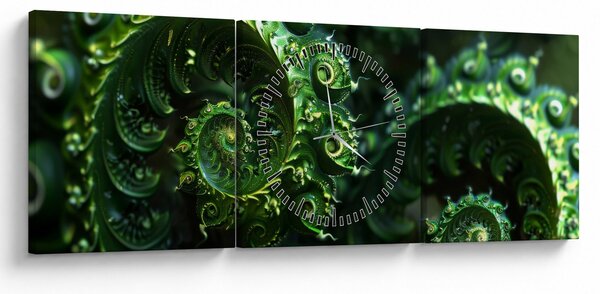 Obraz - Spirály (s hodinami) (90x30 cm)