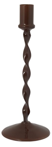 Skleněný svícen Eneby Brown 24 cm