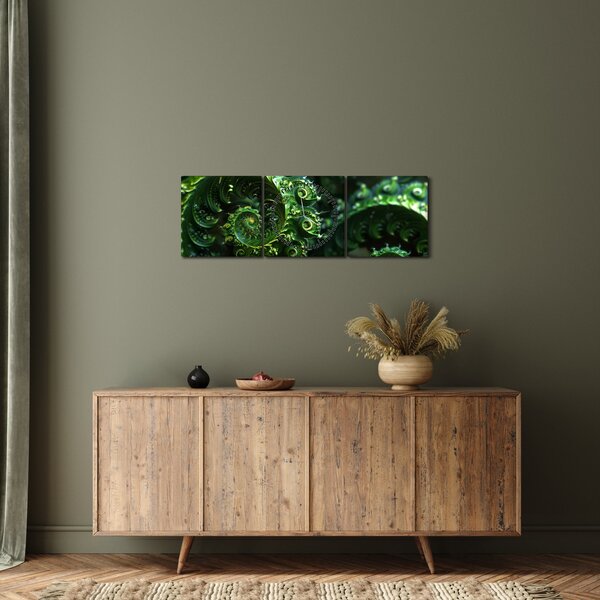 Obraz - Spirály (s hodinami) (90x30 cm)