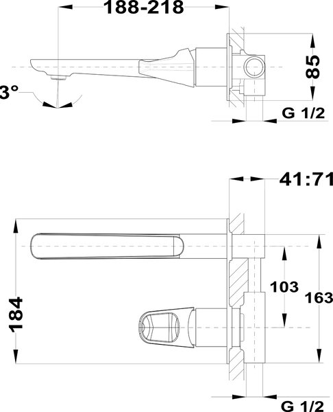 Teka Sense umyvadlová baterie pod omítku || 91491020G3