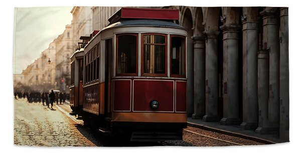 Sablio Ručník Historická červená tramvaj - 30x50 cm