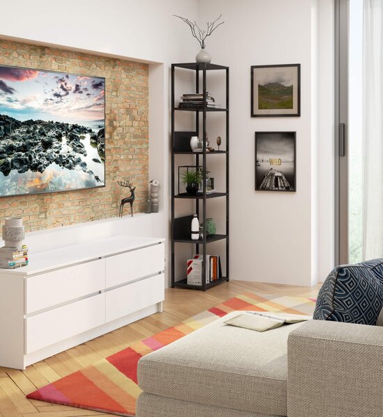 Regál Izumi II (černá). Akce -23%