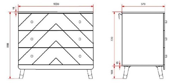 Bílá dětská komoda s přebalovacím pultem 100x100x74 cm Billy – Vipack