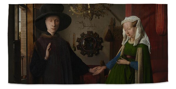 Sablio Ručník Svatba manželů - Jan van Eyck - 30x50 cm
