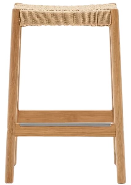 Dubová barová židle Kave Home Yalia s výpletem 66 cm