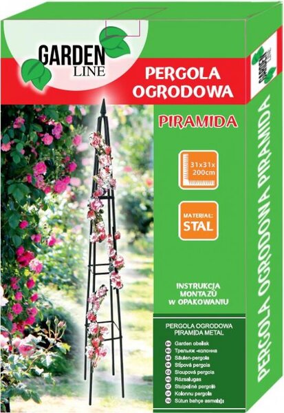 Garden Line pyramidová pergola 31 x 31 x 200 cm (+ kotvy)