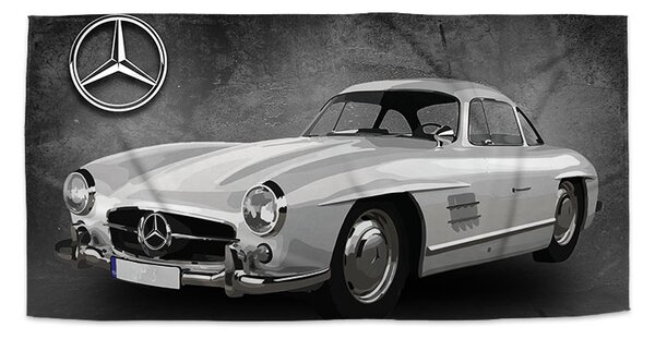 Sablio Ručník Mercedes-Benz 300 SL Šedé pozadí - 30x50 cm