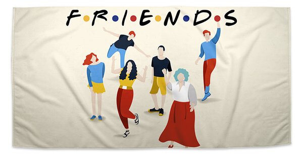 Sablio Ručník Seriál přátelé FRIENDS Postavy - 30x50 cm