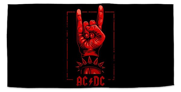 Sablio Ručník ACDC Červená ruka - 30x50 cm